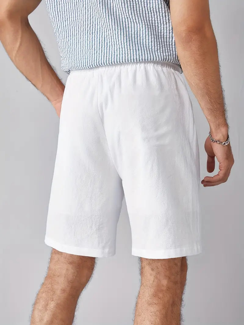 AURELIEN LINEN SHORTS - WEIẞ