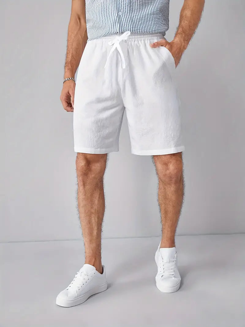 AURELIEN LINEN SHORTS - WEIẞ