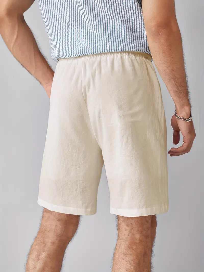 AURELIEN LINEN SHORTS - BEIGE